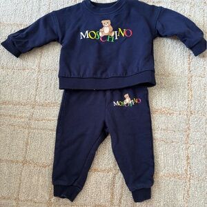 Moschino Navy Tracksuit with Teddy Bear and Colorful Logo